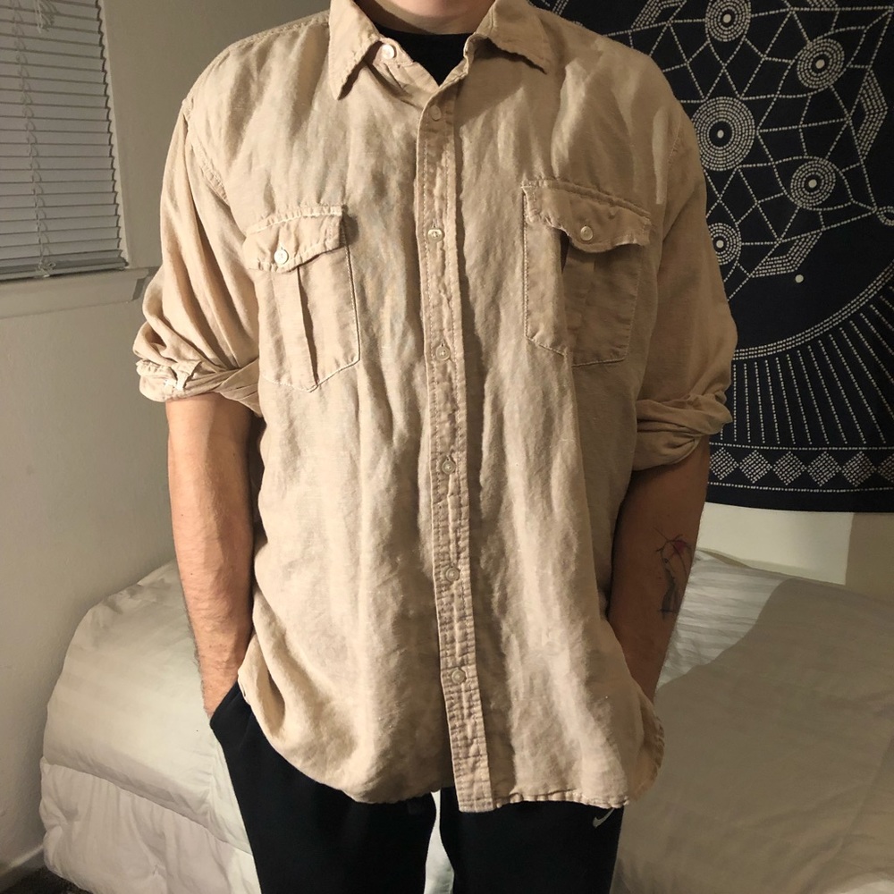 Tan dress shirt
